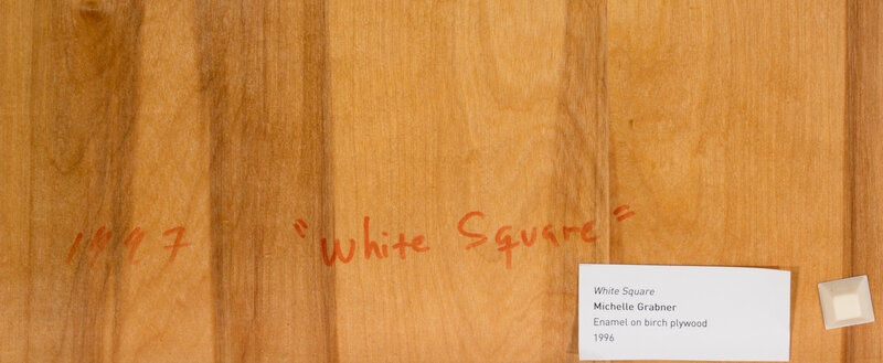 Artwork by Michelle Grabner, White Square, Made of enamel on birch plywood