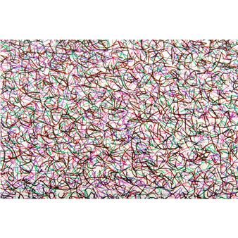 Ana Garcia (American, b. 1982) Signed Original Drawing, Multi-color Headache Scribble - Ana Garcia