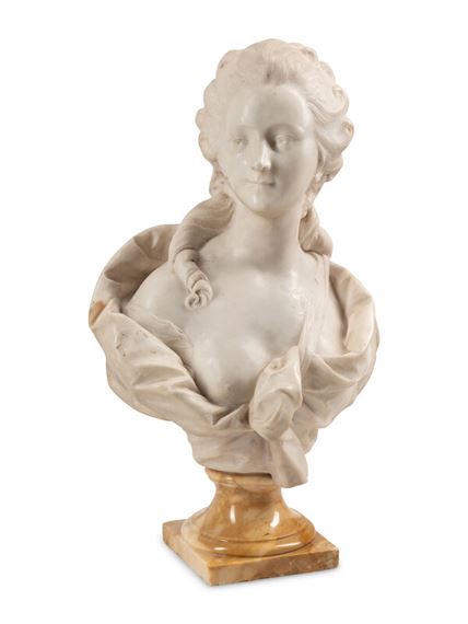 French School | A French White Marble Bust of a Lady (19th Century ...