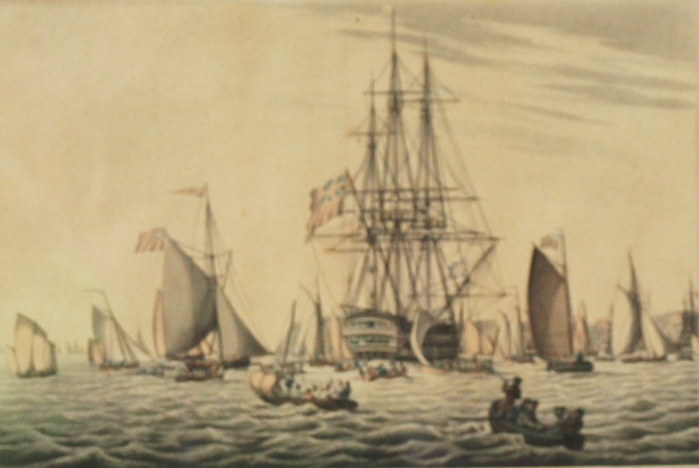 Hamilton | Bonaparte on Bellerophon 1815, and 4-Masted Ship (1815 ...