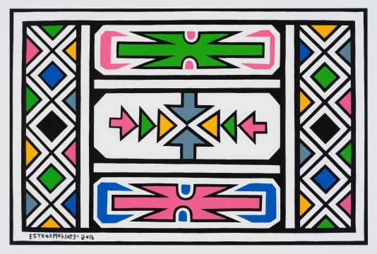 Untitled 2014 by Esther Mahlangu, dated 2014
