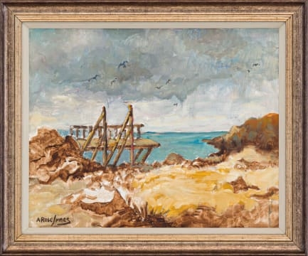 Alexander Rose-Innes | Coastal Landscape with Jetty | MutualArt