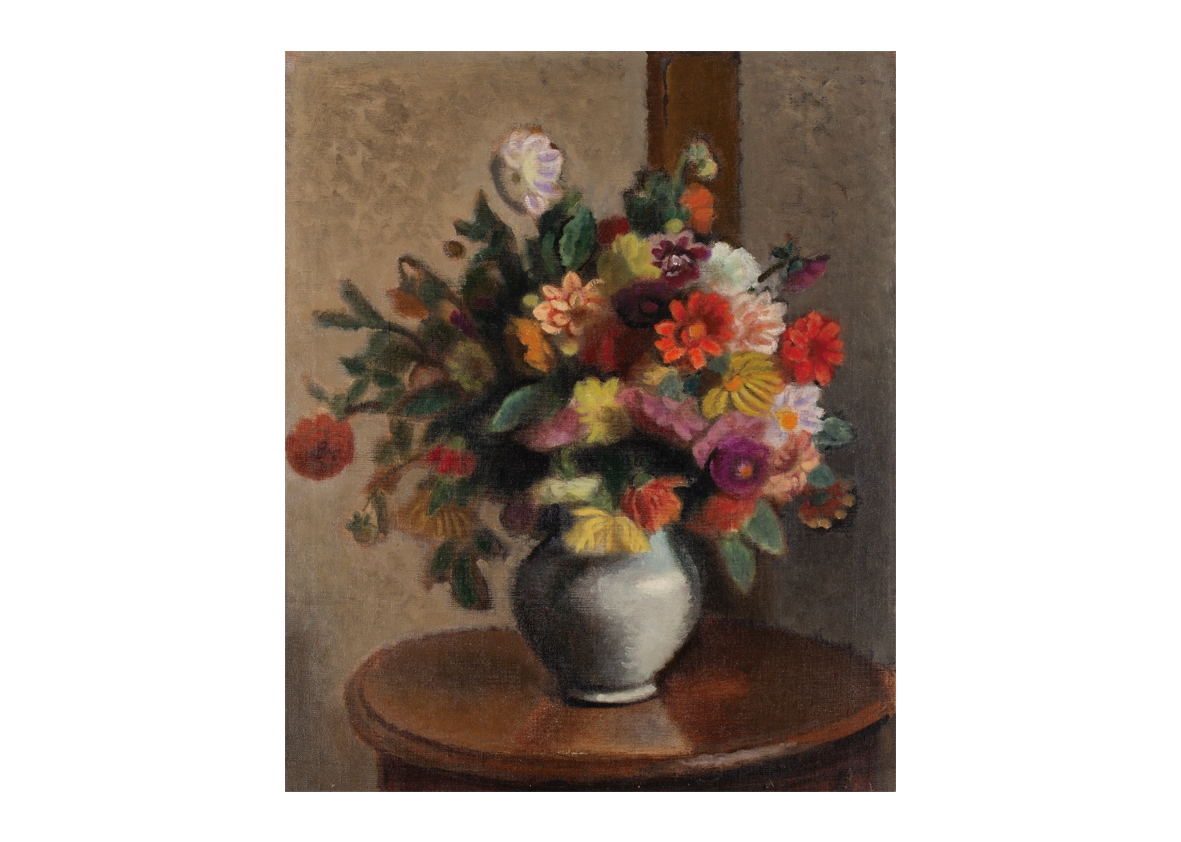 Artwork by Yasui Sotaro, DAHLIA, Made of oil on canvas