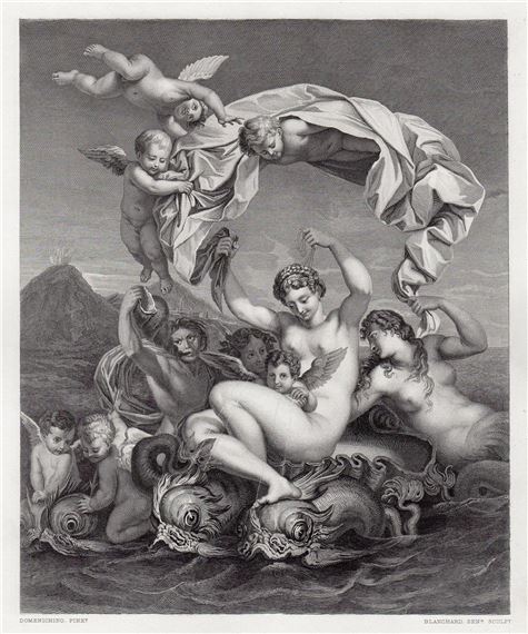 Triumph of Galatea by Domenichino, Auguste Jean Baptiste Marie Blanchard, 1875