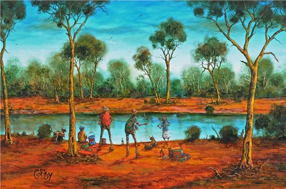 John Cobby | Sunday Fishing | MutualArt