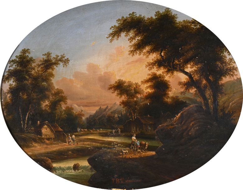Artwork by F.B. Desfontaines, Animated landscape, Made of Oil on panel