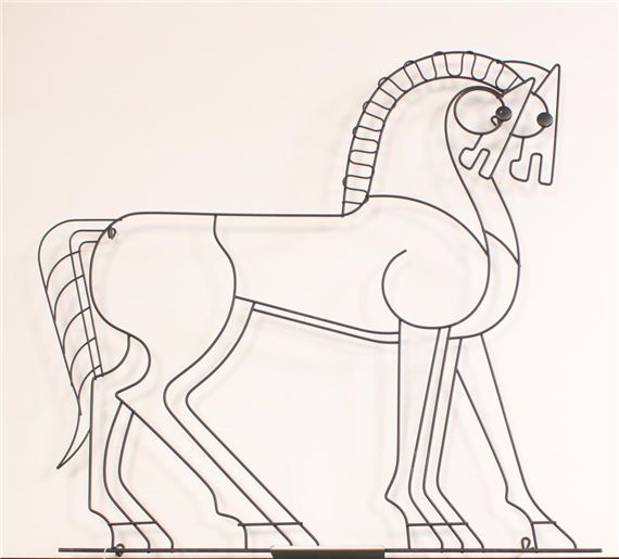 FREDERICK WEINBERG WIRE HORSES SCULPTURE by Frederick Weinberg, circa 1950's