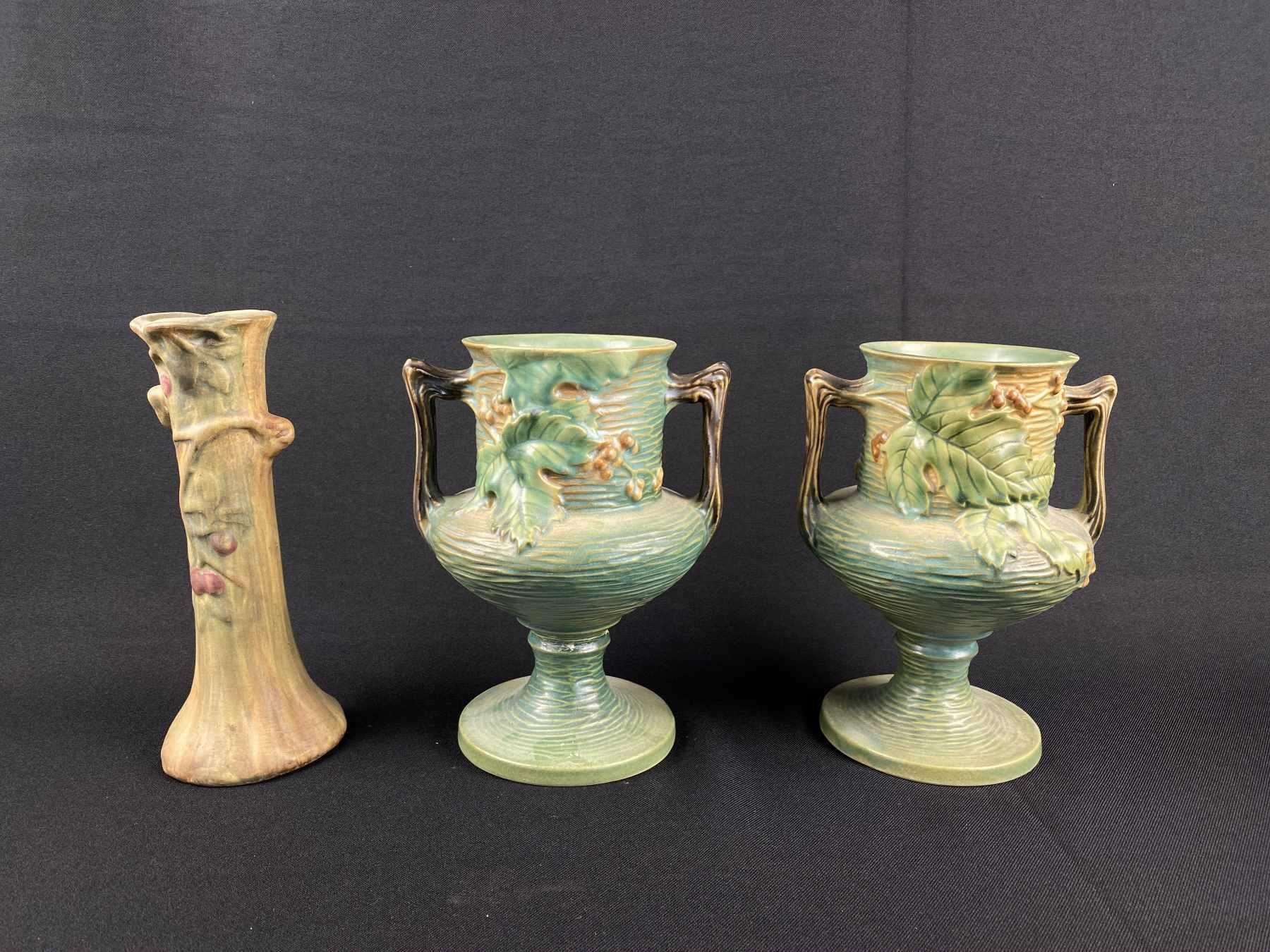 Roseville Pottery Roseville and Weller Woodcraft Green Pottery MutualArt