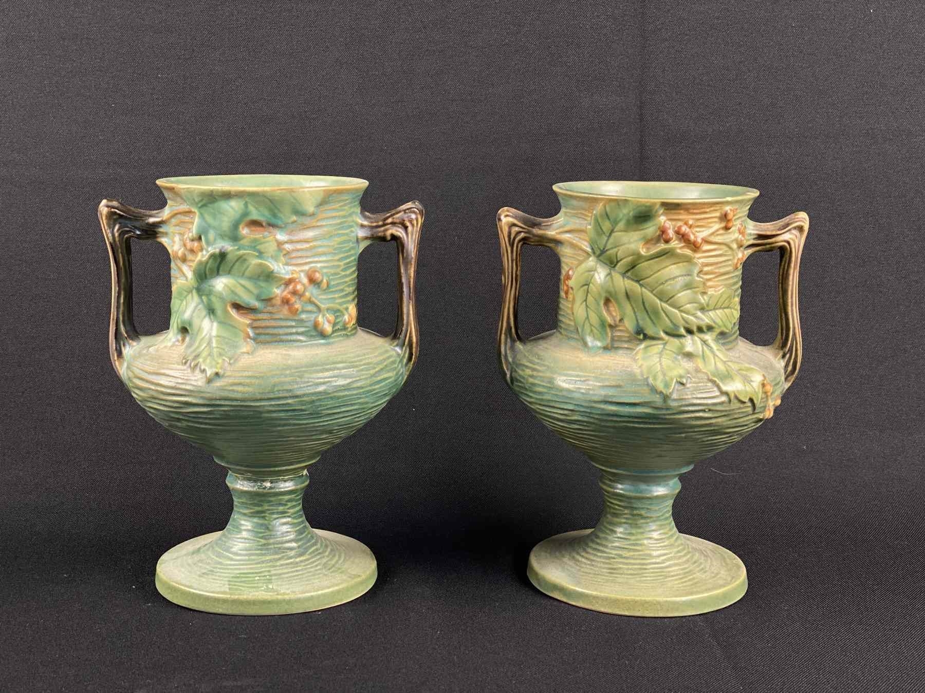 Roseville Pottery Roseville and Weller Woodcraft Green Pottery MutualArt