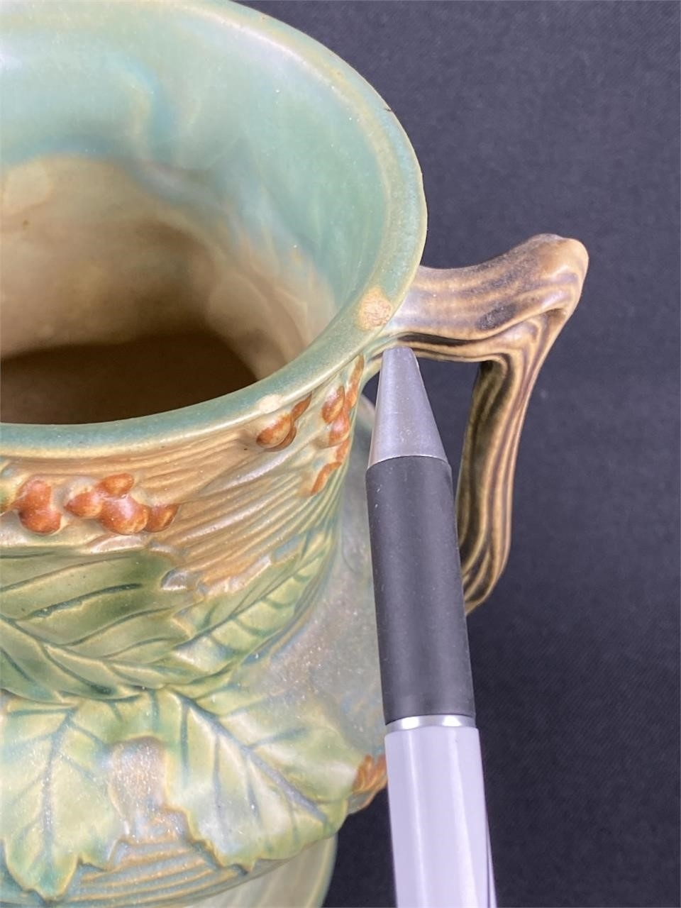 Roseville Pottery Roseville and Weller Woodcraft Green Pottery MutualArt