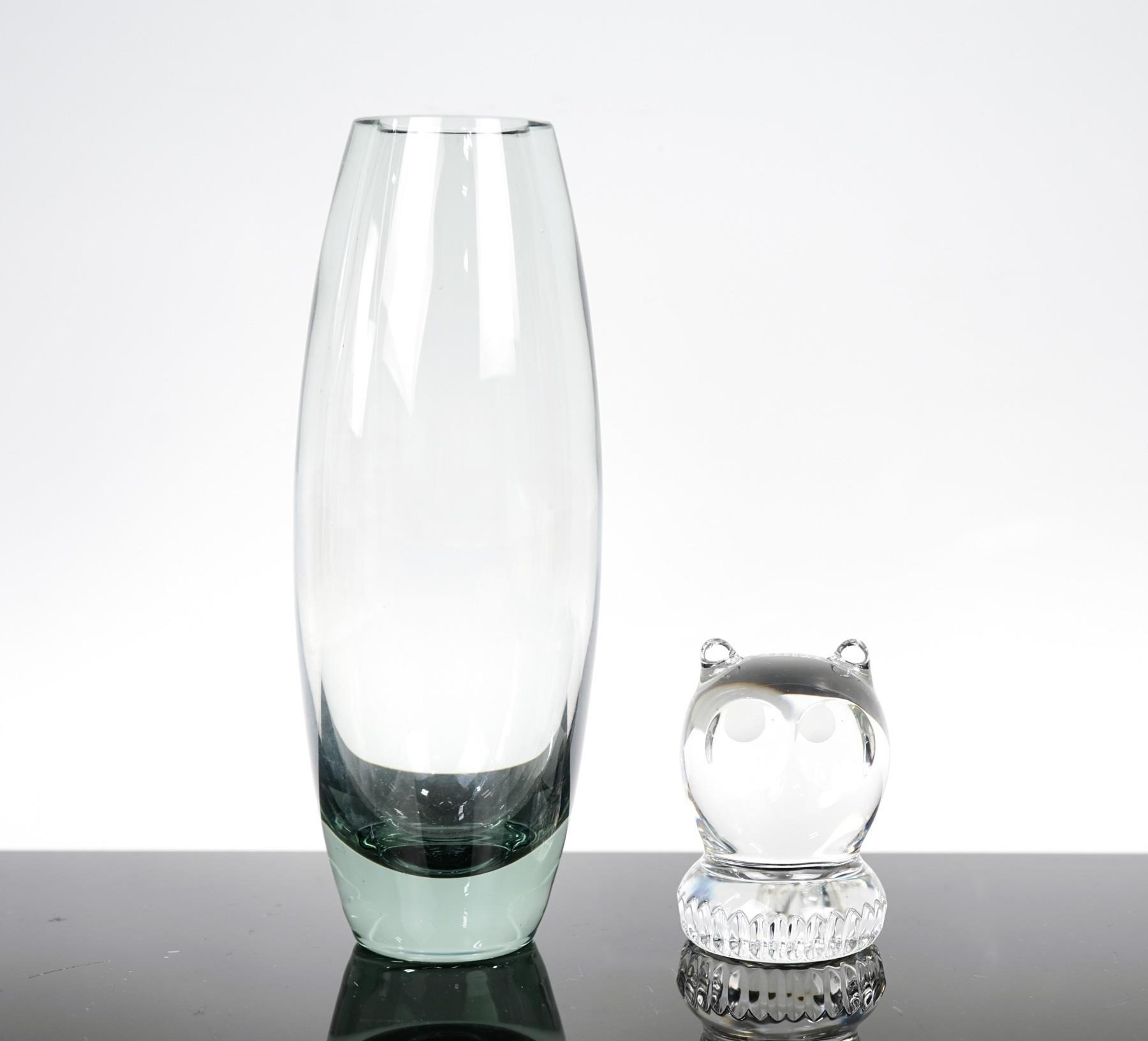 Kastrup Holmegaard | Holmegaard Glass Vase and Spode Paperweight ...