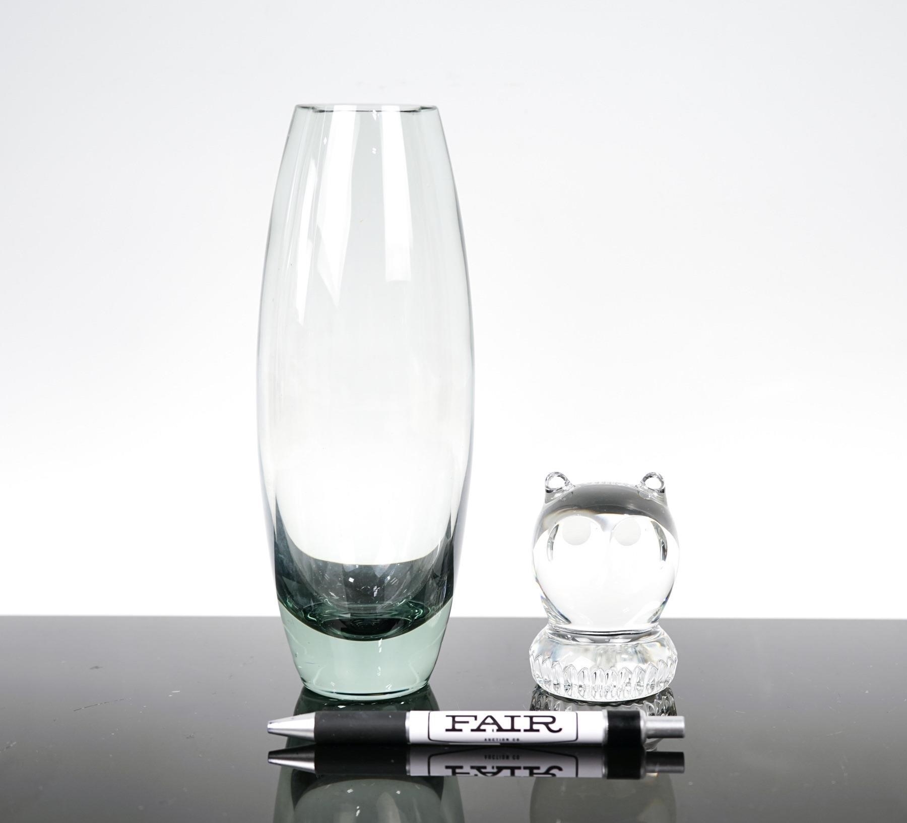 Kastrup Holmegaard | Holmegaard Glass Vase and Spode Paperweight ...