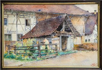 Ansicht eines bäuerlichen Hofes - Gottlieb Kagi