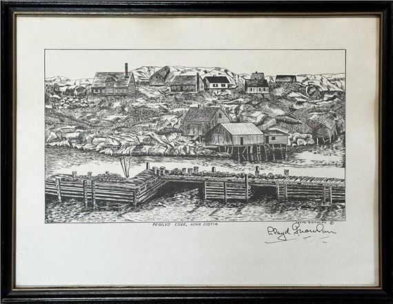 GREAT LLOYD G. NOWLAN PRINT - PEGGY'S COVE by Lloyd G. Nowlan