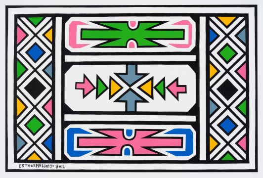 Untitled 2014 by Esther Mahlangu, dated 2014