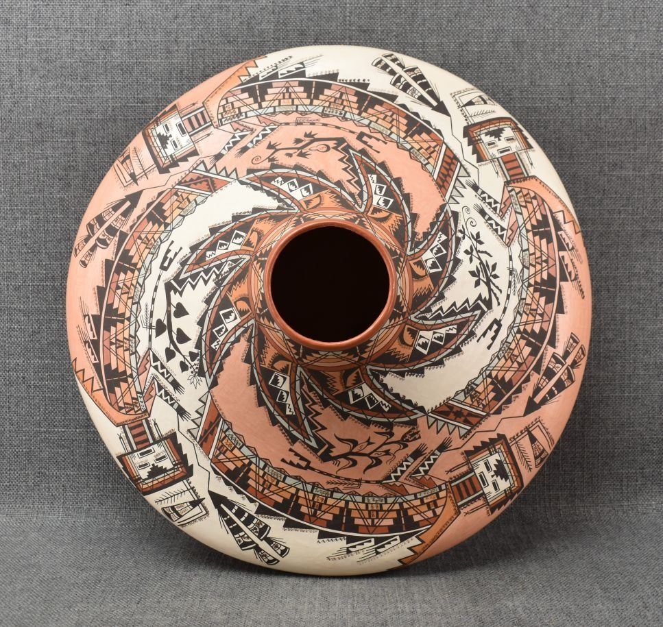 Artwork by Celinda Kaaybaah Mckelvey, NAVAJO POTTERY VASE (CELINDA KAAYBAAH MCKELVEY), Made of polychrome painted