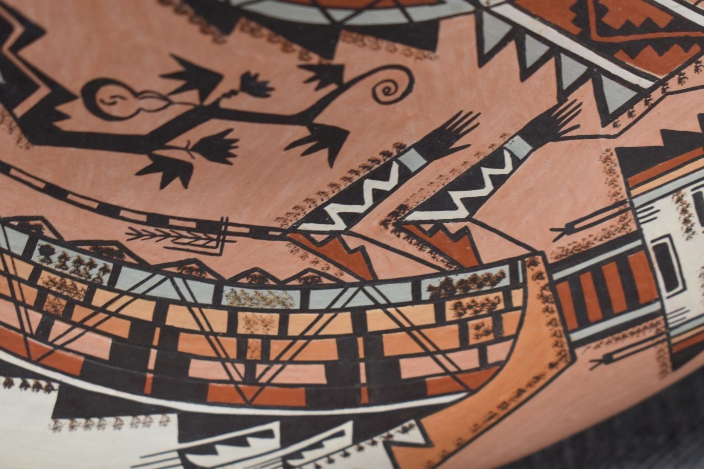 Artwork by Celinda Kaaybaah Mckelvey, NAVAJO POTTERY VASE (CELINDA KAAYBAAH MCKELVEY), Made of polychrome painted