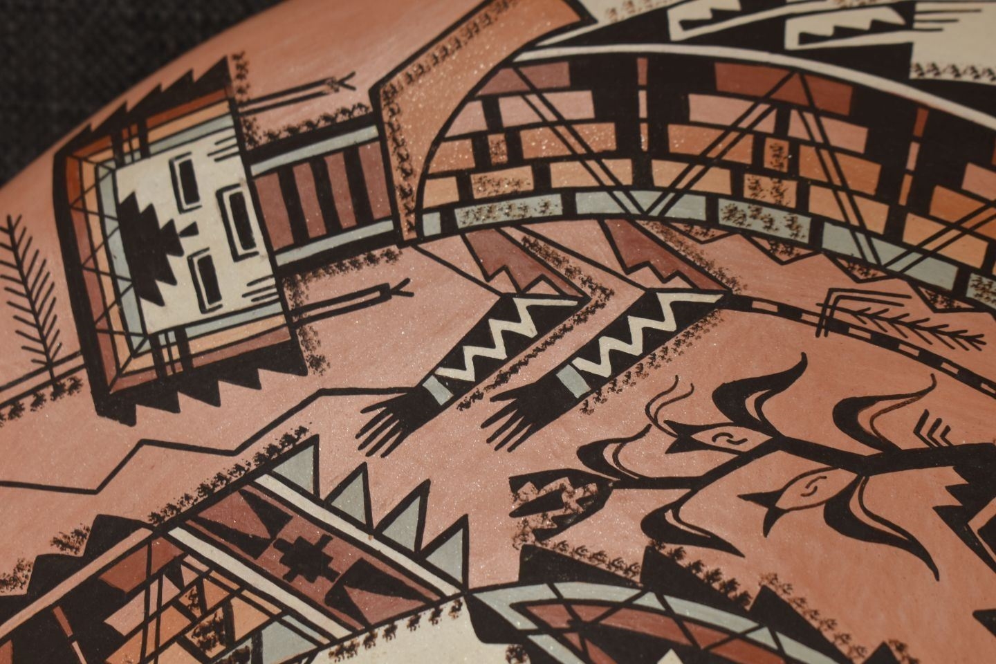 Artwork by Celinda Kaaybaah Mckelvey, NAVAJO POTTERY VASE (CELINDA KAAYBAAH MCKELVEY), Made of polychrome painted