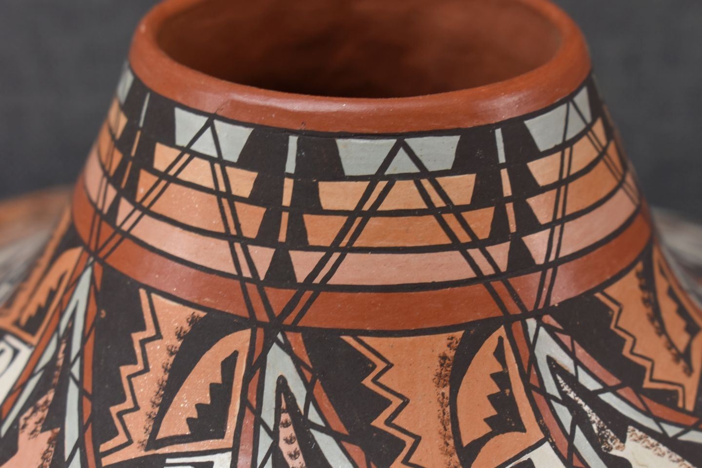 Artwork by Celinda Kaaybaah Mckelvey, NAVAJO POTTERY VASE (CELINDA KAAYBAAH MCKELVEY), Made of polychrome painted