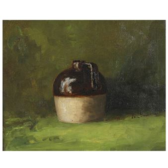 Alida Ghirardelli (1881-1909) Painting "Brown and Beige Jug - Alida Ghirardelli