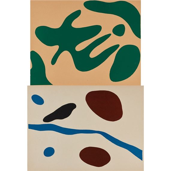 1887 Straßburg - 1966 Paris Konvolut - "Colombe"- (1938) Farbholzschnitt/Papier by Jean Arp, Ludwig von Hofmann, 1887