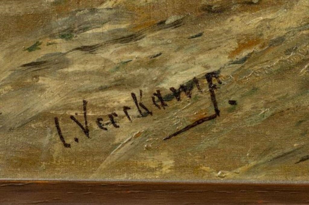 Artwork by Peter Veerkamp, Nighttime Harbor Painting, Peter Veerkamp, Made of oil painting on canvas