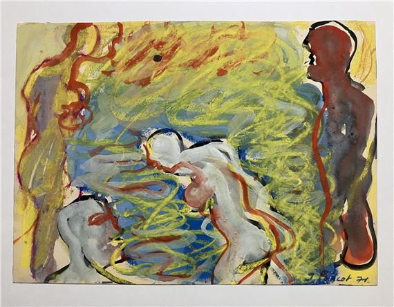 Baigneuses -  Canson by Jacques Poncet, datée 71