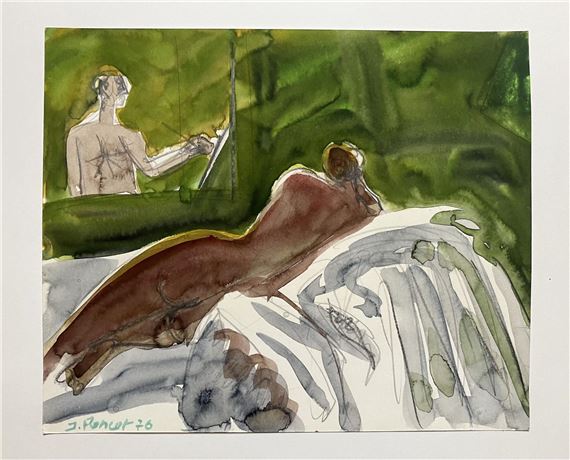 L'artiste et son modèle -  Canson by Jacques Poncet, datée 76