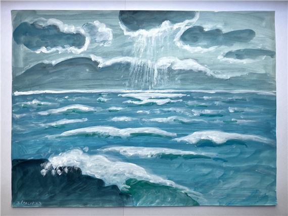 Les rayons du soleil à travers les nuages - ique sur