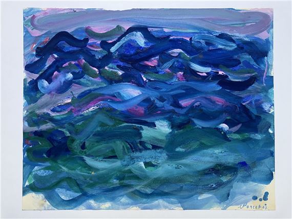 Les vagues -  Canson by Jacques Poncet, datée 67