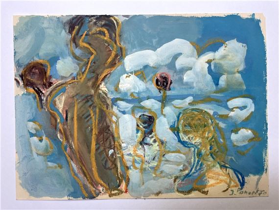 Les baigneurs -  Canson by Jacques Poncet, datée 70