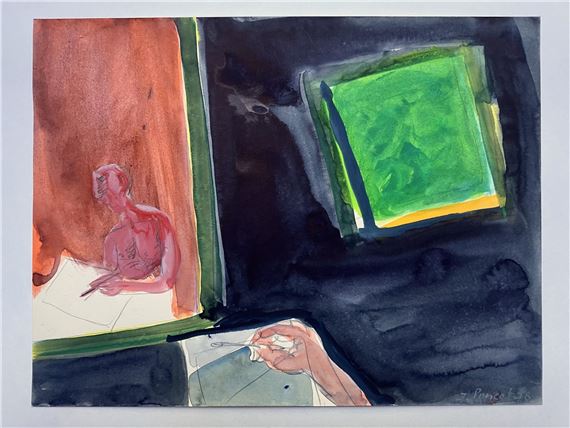 Autoportrait dans le miroir -  Canson