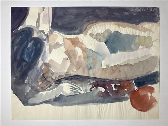 Le modèle allongé by Jacques Poncet, datée 61