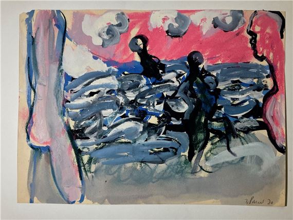 Baigneuses -  Canson by Jacques Poncet, datée 70