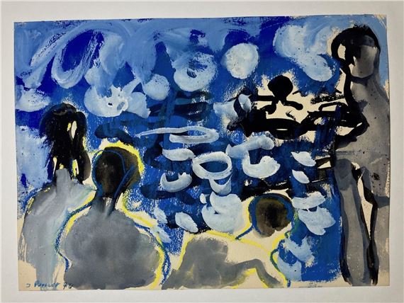 Baigneuses -  Canson by Jacques Poncet, datée 70