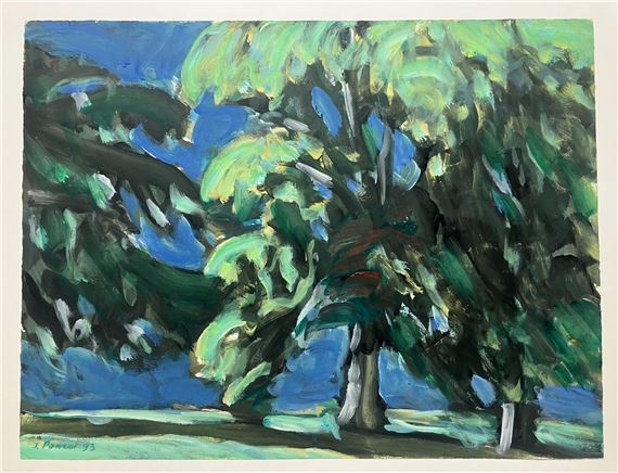 Les grands arbres by Jacques Poncet, datée 93