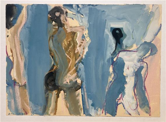 Les Baigneuses -  Canson by Jacques Poncet, datée 69