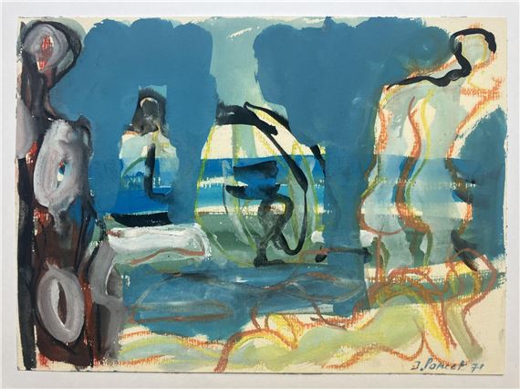 La Plage -  Canson by Jacques Poncet, datée 78