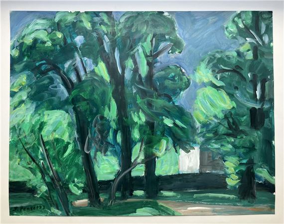 La Maison derrière les arbres by Jacques Poncet, datée 93