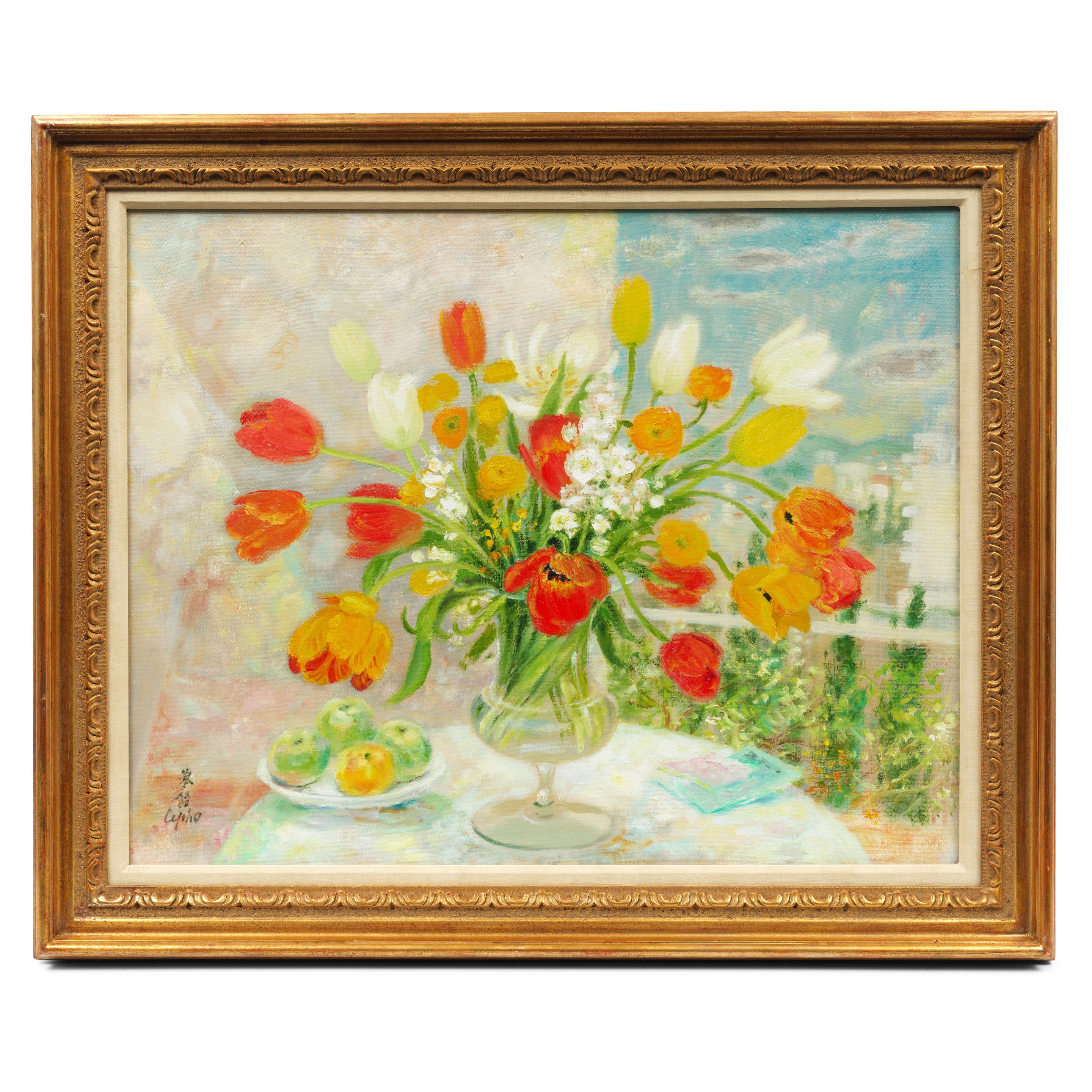 Artwork by Lê Phổ, Les Tulipes, Made of oil on canvas
