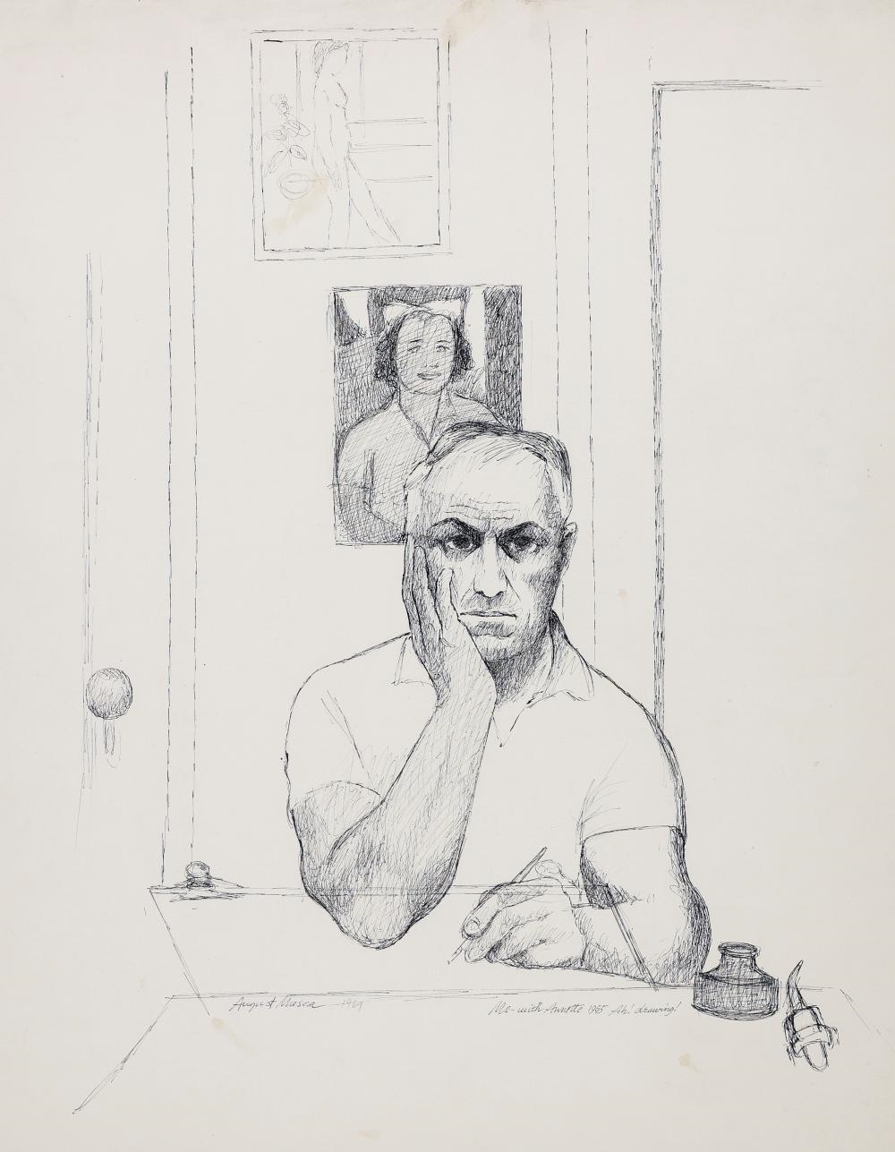 August Mosca | Me With Annette (self-portrait) (1965) | MutualArt