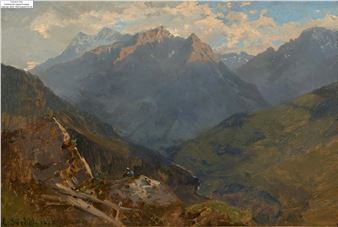 Vue de la corne de Sorebois depuis le Valais - Eugène Etienne Sordet