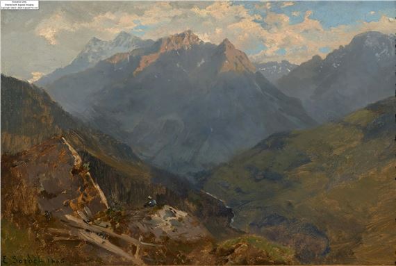 Vue de la corne de Sorebois depuis le Valais by Eugène Etienne Sordet, 1866