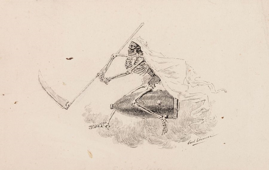 Paul Leonnec | Death riding a shell Pen | MutualArt