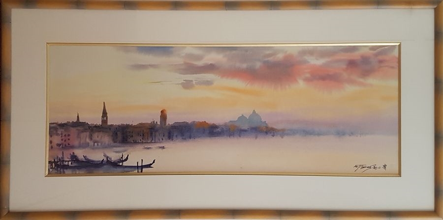 Artwork by Fu Ji Tsang, Venetian Horizon I, Made of Watercolor on paper