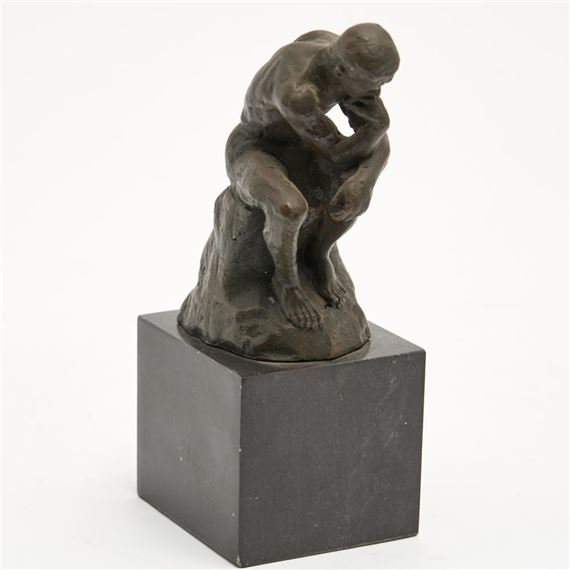Auguste Rodin | A BRONZE ON MARBLE BASE AFTER RODIN'S THE THINKER H ...