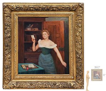 19th C. Oil On Canvas Painting By L. Van De Velde - L. van de Velde