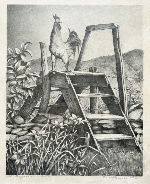 Artwork by Ella Fillmore Lillie, The trespasser, Made of original lithograph