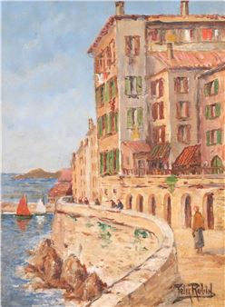 Huile sur carton signée bas droite 33 x 23.5 cm - Félix Robin