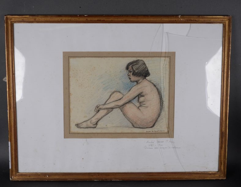 Artwork by André Meaux Saint-Marc, André Meaux SAINT-MARC (1885-1941), Nude... - Lot 17 - Alizenchères (Bar-le-Duc), Made of pencil drawing